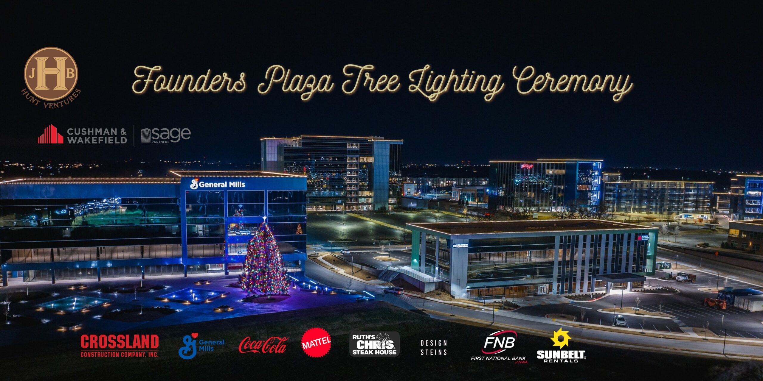 Attend the Founders Plaza Christmas Tree Lighting Ceremony